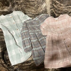 Lot of 3 Plaid Flannel Button Up Long Sleeve Dresses Litte Co by Lauren Conrad 5